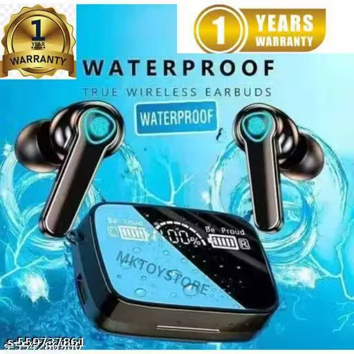 🎧 M10 Bluetooth TWS Earbuds | HD Sound 🎶 | Long Battery 🔋 | Touch Control ✨