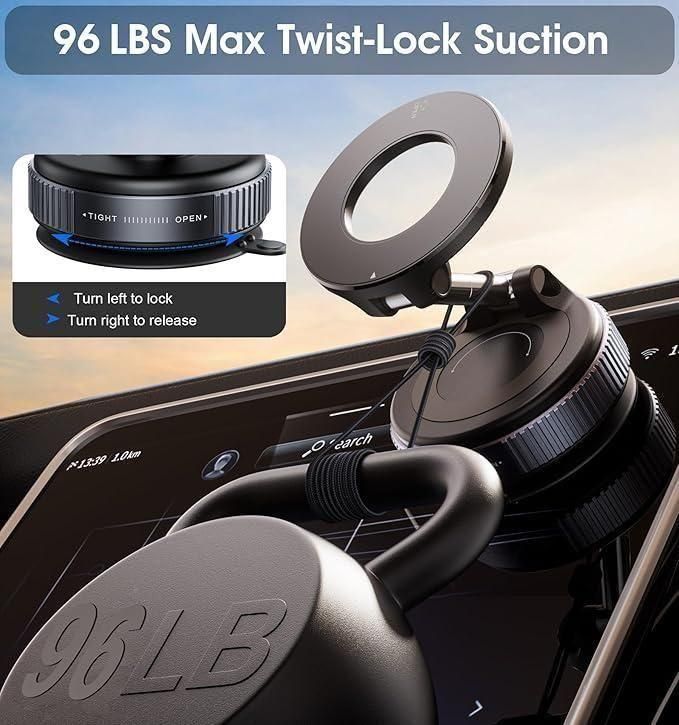 🧲 Vacuum Suction Magnetic Bracket | Ultra-Strong Hold, No Drilling, Easy Mount 🚀
