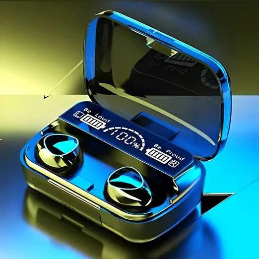 🎧 M10 Bluetooth TWS Earbuds | HD Sound 🎶 | Long Battery 🔋 | Touch Control ✨